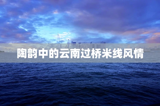 陶韵中的云南过桥米线风情