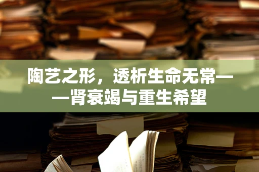陶艺之形，透析生命无常——肾衰竭与重生希望